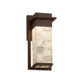 Justice Design Group Alabaster Rocks Pacific Dark Bronze Small Outdoor Led Wall Sconce