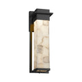 Justice Design Group Alabaster Rocks Pacific Matte Black Large Outdoor Led Wall Sconce
