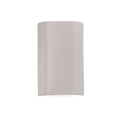 Justice Design Ambiance Ada Outdoor Ceramic Flat Cylinder Wall Sconce With Open Top Bottom