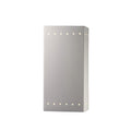 Justice Design Ambiance Ada Outdoor Large Ceramic Rectangle Wall Sconce With Open Top Bottom