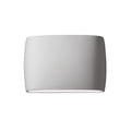 Justice Design Ambiance Ada Outdoor Large Ceramic Wide Oval Wall Sconce