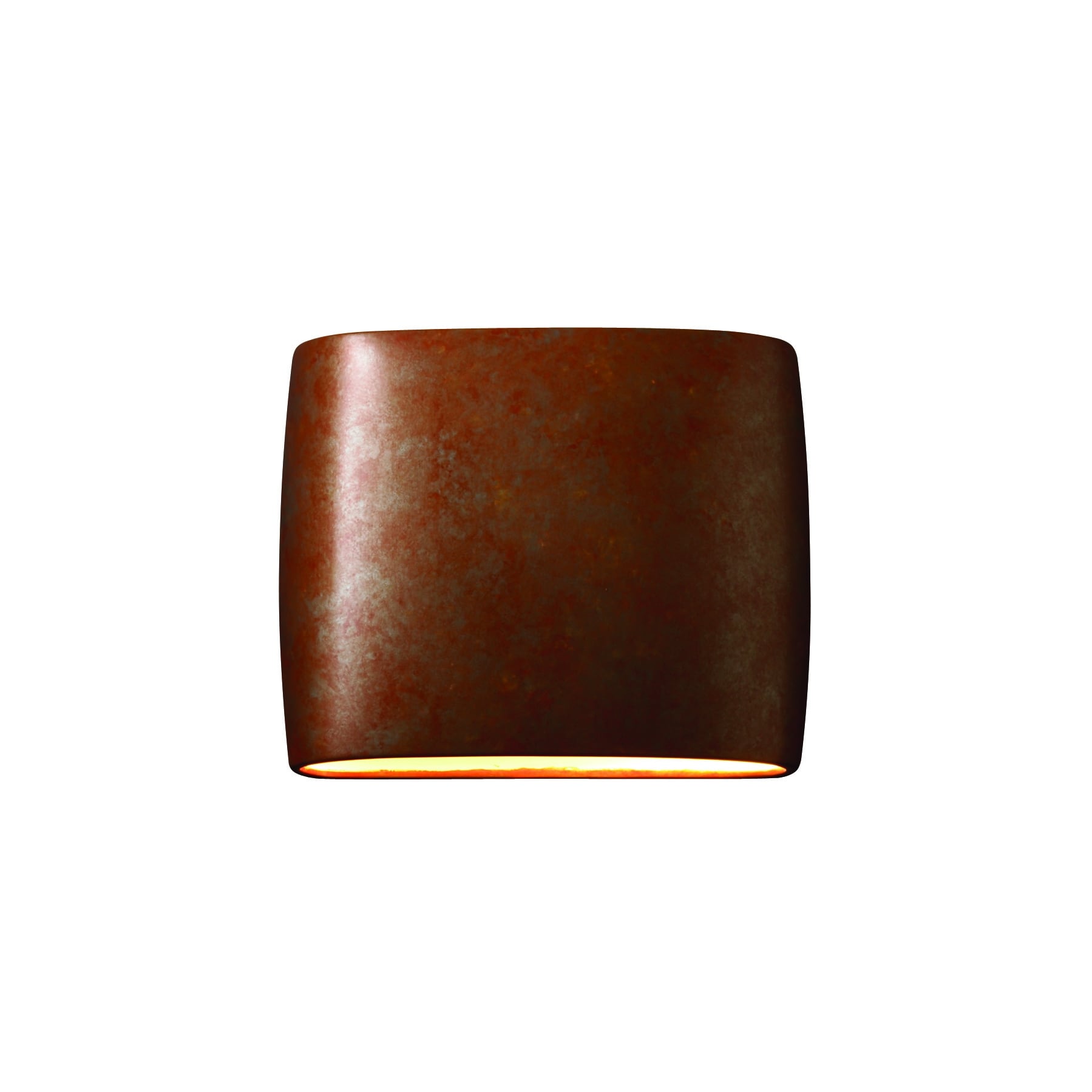 Justice Design Group Ambiance Ada Rust Patina Wide Wall Sconce