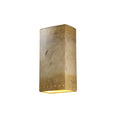 Justice Design Group Ambiance Greco Travertine Outdoor Really Big Rectangle With Perfs Wall Sconce