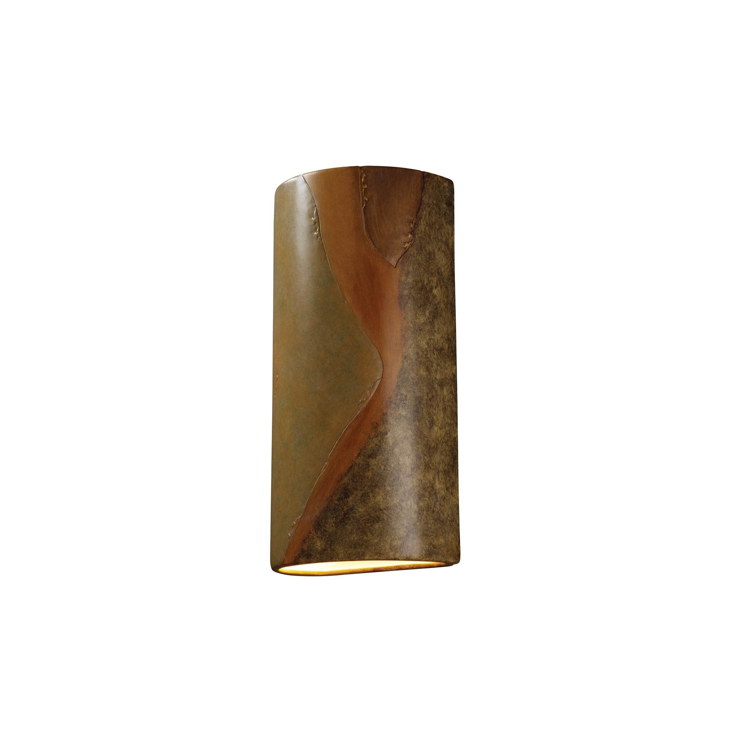 Justice Design Group Ambiance Harvest Yellow Slate Really Big Cylinder Wall Sconce