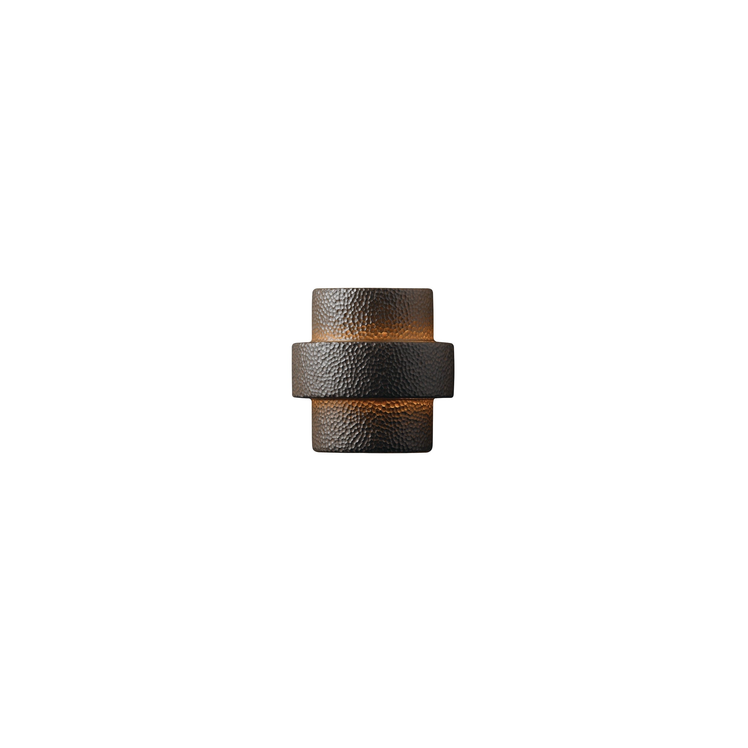 Justice Design Group Ambiance Iron Large Step Wall Sconce