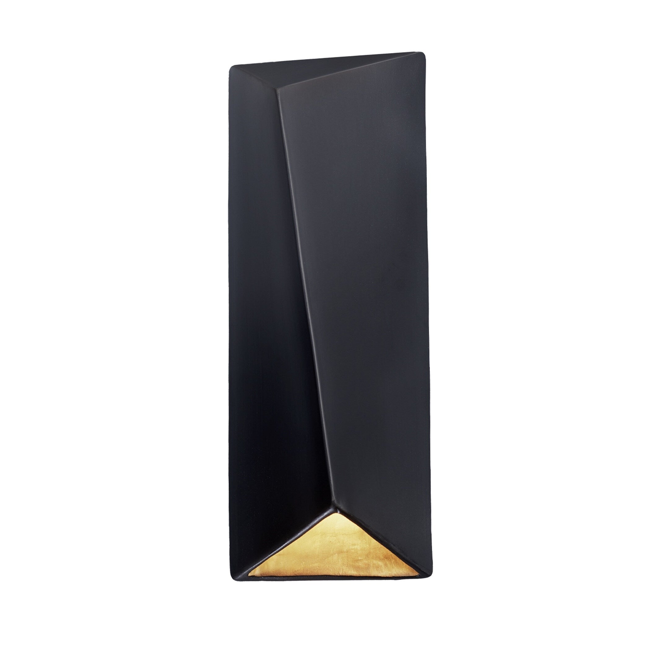 Justice Design Ambiance Large Led Ceramic Diagonal Rectangle Wall Sconce With Closed Top