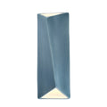 Justice Design Ambiance Large Led Ceramic Diagonal Rectangle Wall Scone With Open Top Bottom