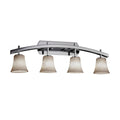 Justice Design Clouds Archway Polished Chrome 4 Light Bath Bar