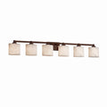 Justice Design Group Clouds Regency 6 Light Dark Bronze Bath Bar Clouds Oval Shade
