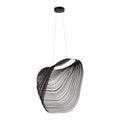 Justice Design Evolv Eco Madera Led Soft Square Layered Wood Pendant Light