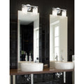 Justice Design Group Fusion Atlas 2 Light Polished Chrome Bath Bar Weave Cylinder Flat Rim Shade