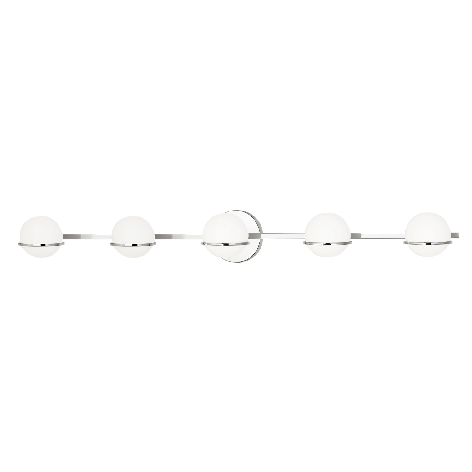 Justice Design Fusion Centric 5 Light Bath Bar With Opal Glass Shade