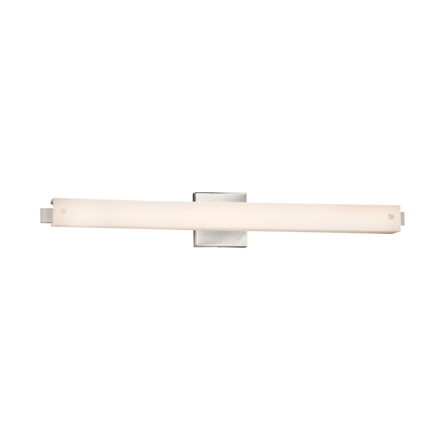 Justice Design Group Fusion Edge 31 Inch Brushed Nickel Ada Led Wall Bath Bar Opal Shade