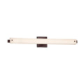 Justice Design Group Fusion Edge 31 Inch Dark Bronze Ada Led Wall Bath Bar Opal Shade