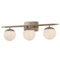 Justice Design Fusion Epoch 3 Light Bath Bar With Opal Glass Shade