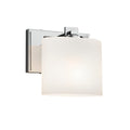 Justice Design Group Fusion Era 1 Light Polished Chrome Ada Wall Sconce Opal Oval Shade