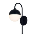 Justice Design Fusion Ion 1 Light Wall Sconce With Opal Glass Shade