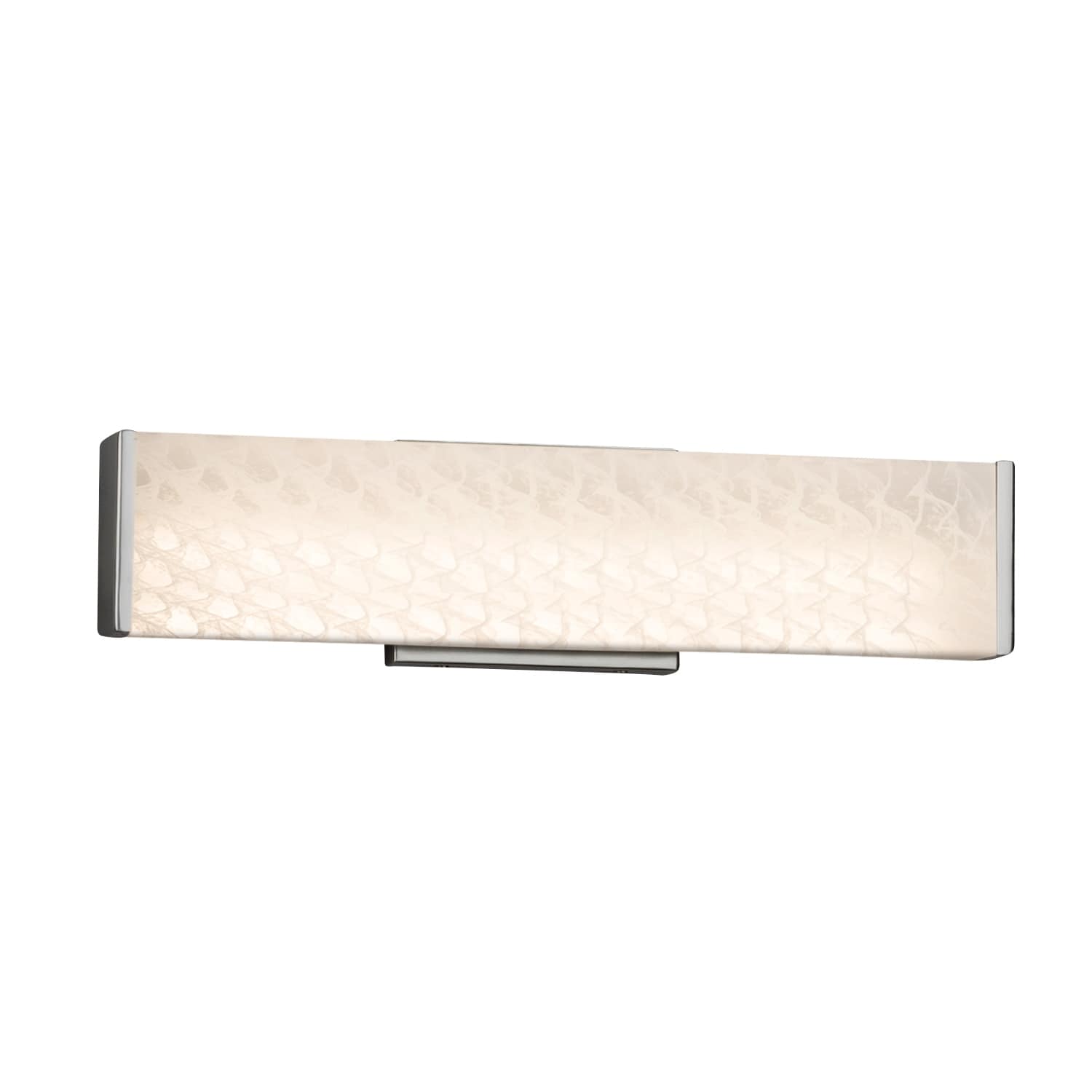 Justice Design Group Fusion Latitude Brushed Nickel Ada Wall Bath Bar Weave Shade