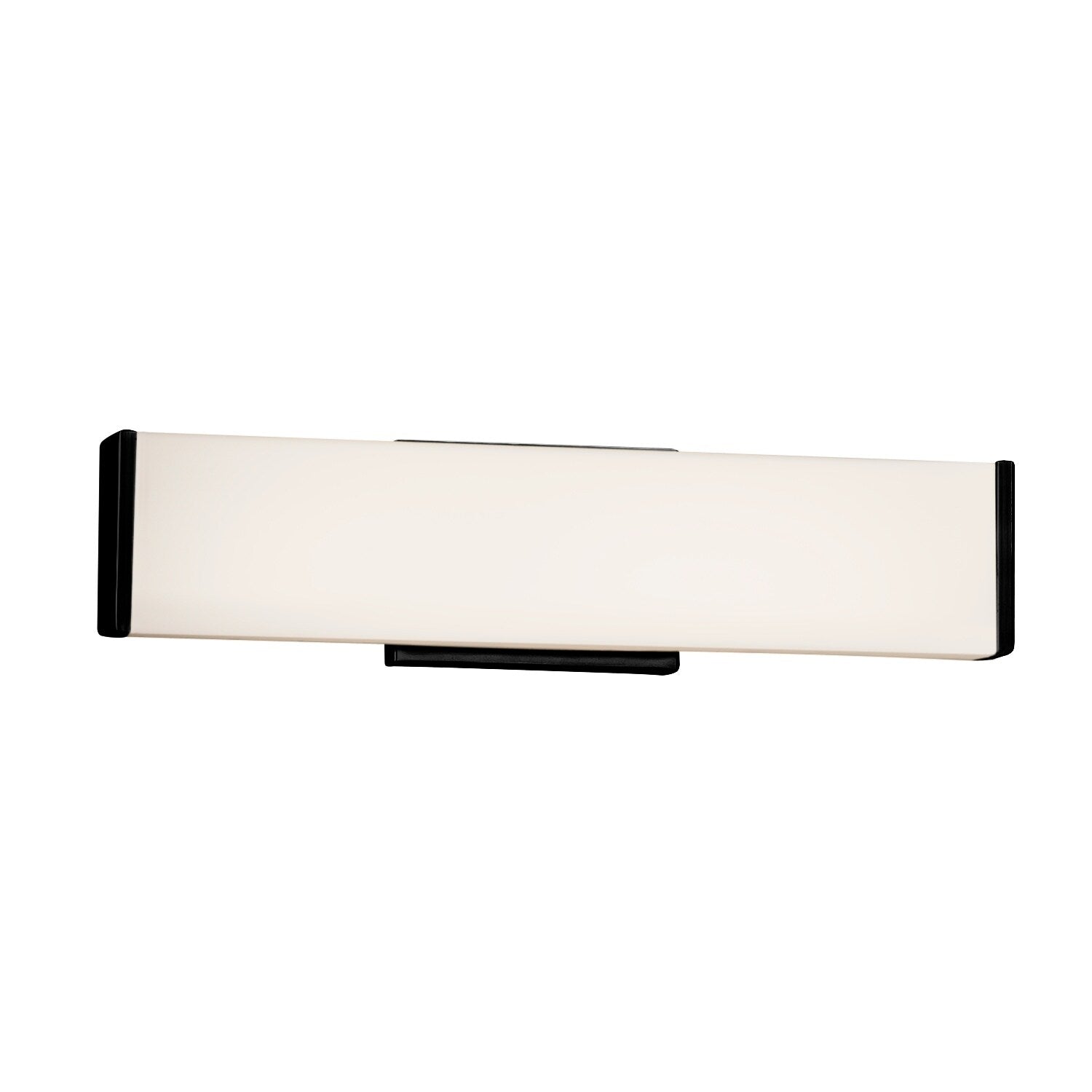 Fusion Latitude Matte Black Ada Wall Bath Bar Opal Shade