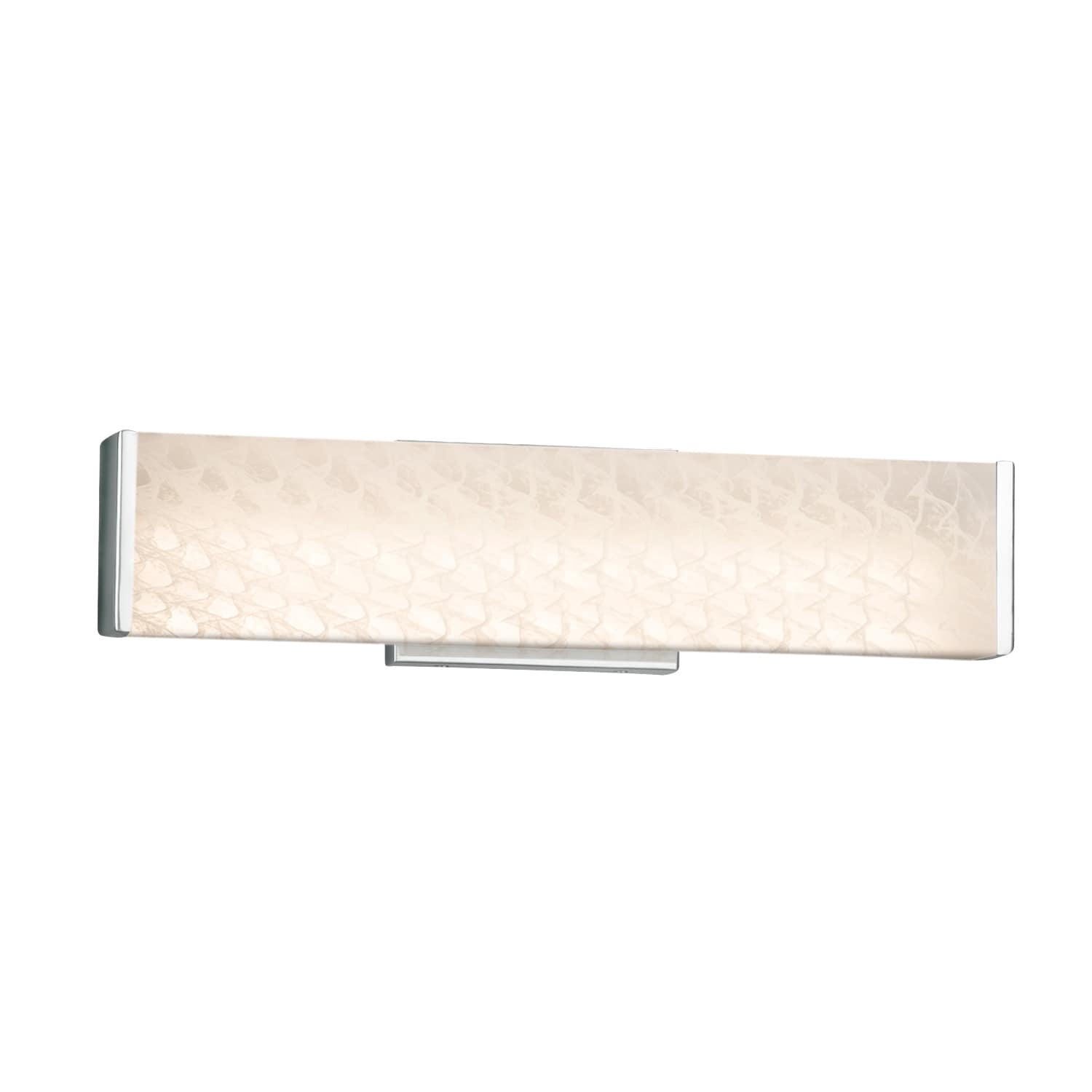 Justice Design Group Fusion Latitude Polished Chrome Ada Wall Bath Bar Weave Shade