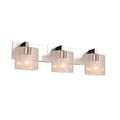 Justice Design Fusion Modular 3 Light Led Bath Bar Oval Seeded Artisan Glass Shade