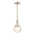 Justice Design Fusion Pearl 1 Light Mini Pendant With Opal Glass