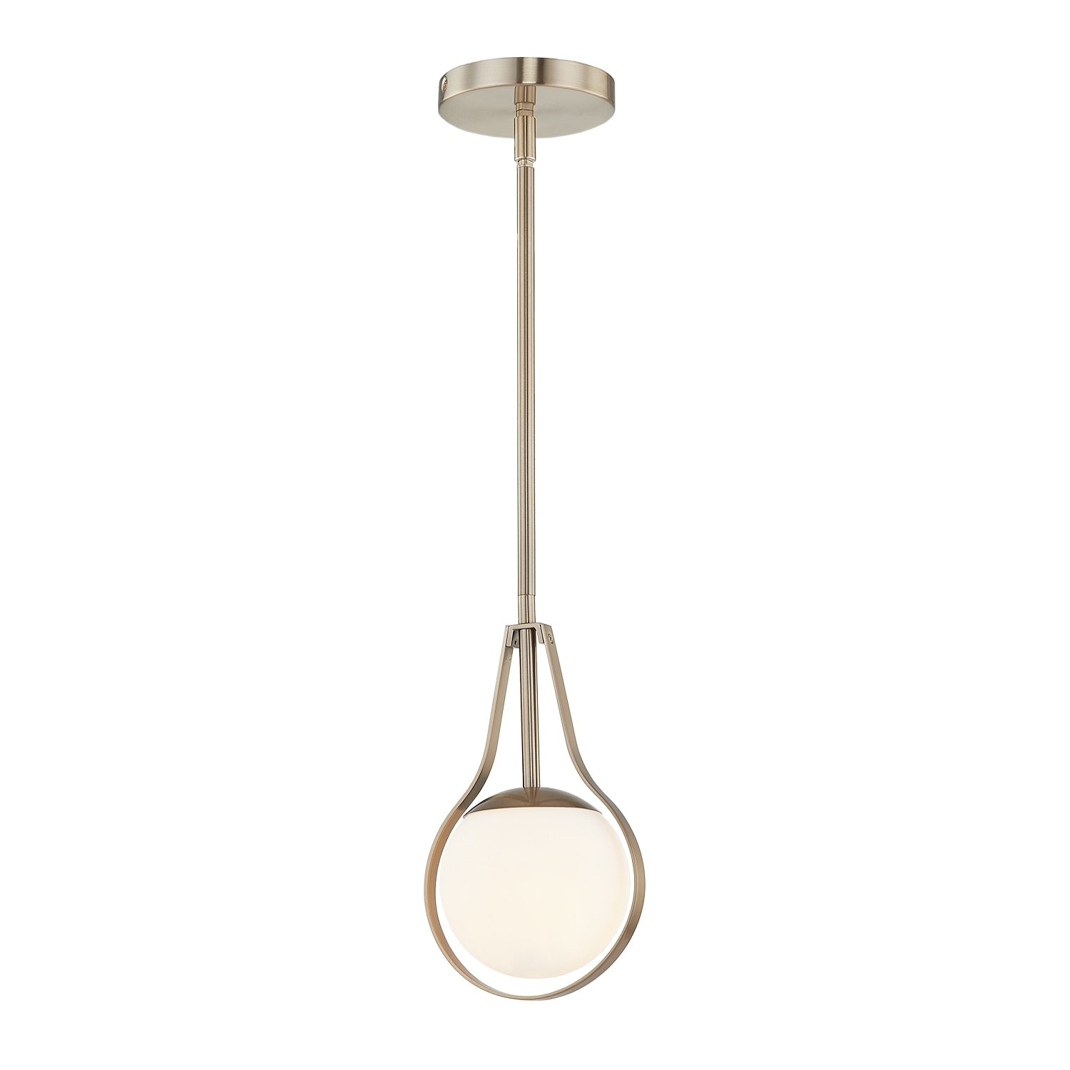 Justice Design Fusion Pearl 1 Light Mini Pendant With Opal Glass