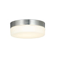 Justice Design Fusion Pixel 7 Inch Brushed Nickel Round Led Flush Mount With Opal Glass