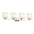Fusion Regency 4 Light Bath Bar Opal Oval Shade