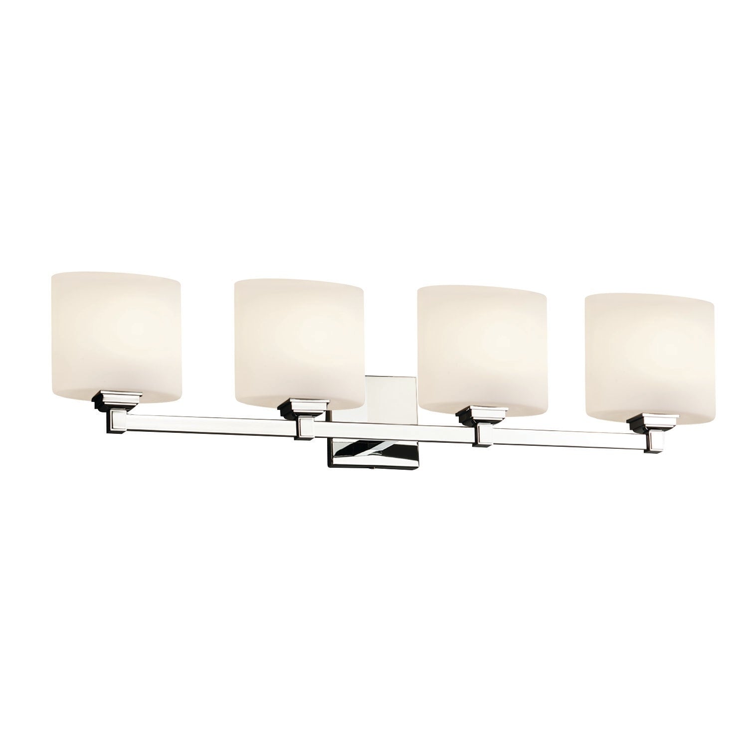 Fusion Regency 4 Light Bath Bar Opal Oval Shade