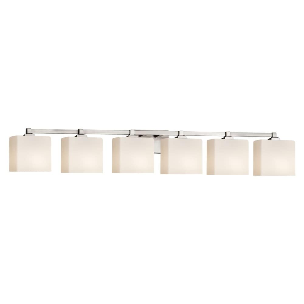 Strick Bolton Falconet Brushed Nickel Bath Bar Rectangle Shades
