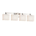 Fusion Tetra 4 Light Bath Bar Opal Rectangle Shade