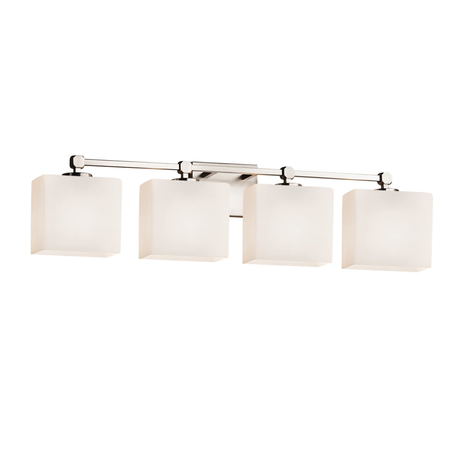 Fusion Tetra 4 Light Bath Bar Opal Rectangle Shade