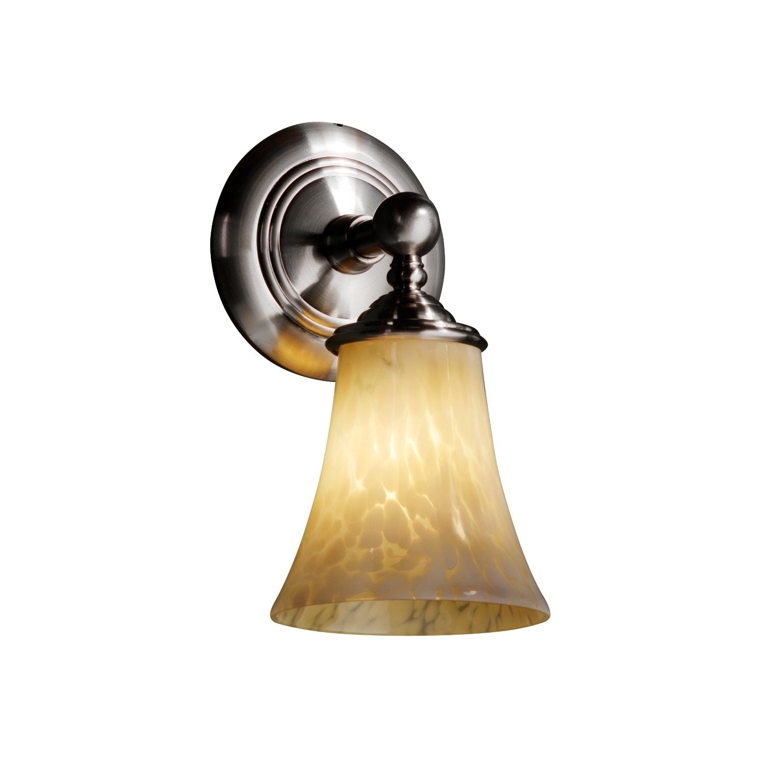 Justice Design Fusion Tradition Brushed Nickel Wall Sconce