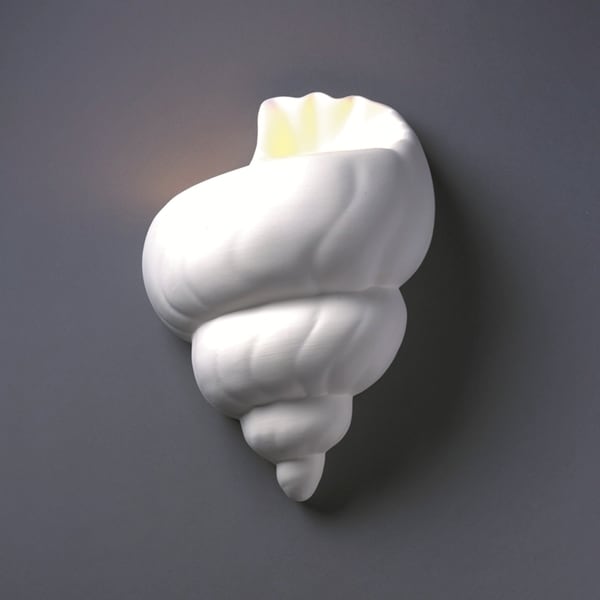 Strick Bolton Wes 1 Light Conch Shell Ceramic Sconce