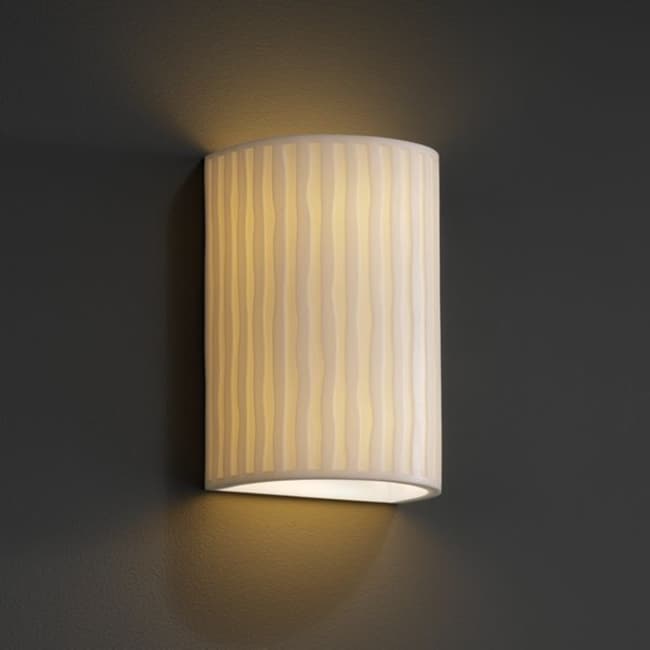 Porch Den Hazelgrove Faux Porcelain 1 Light Small Cylindrical Outdoor Wall Sconce