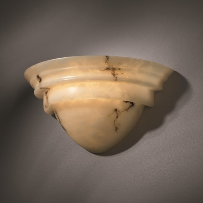 Porch Den Hoodoo Faux Alabaster Shade 2 Light Wall Sconce
