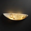 Justice Design Group Lumenaria 2 Light Ada No Metal Small Wall Sconce Faux Alabaster Shade
