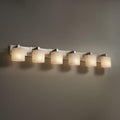 Justice Design Group Clouds Modular 6 Light Brushed Nickel Bath Bar Clouds Oval Shade