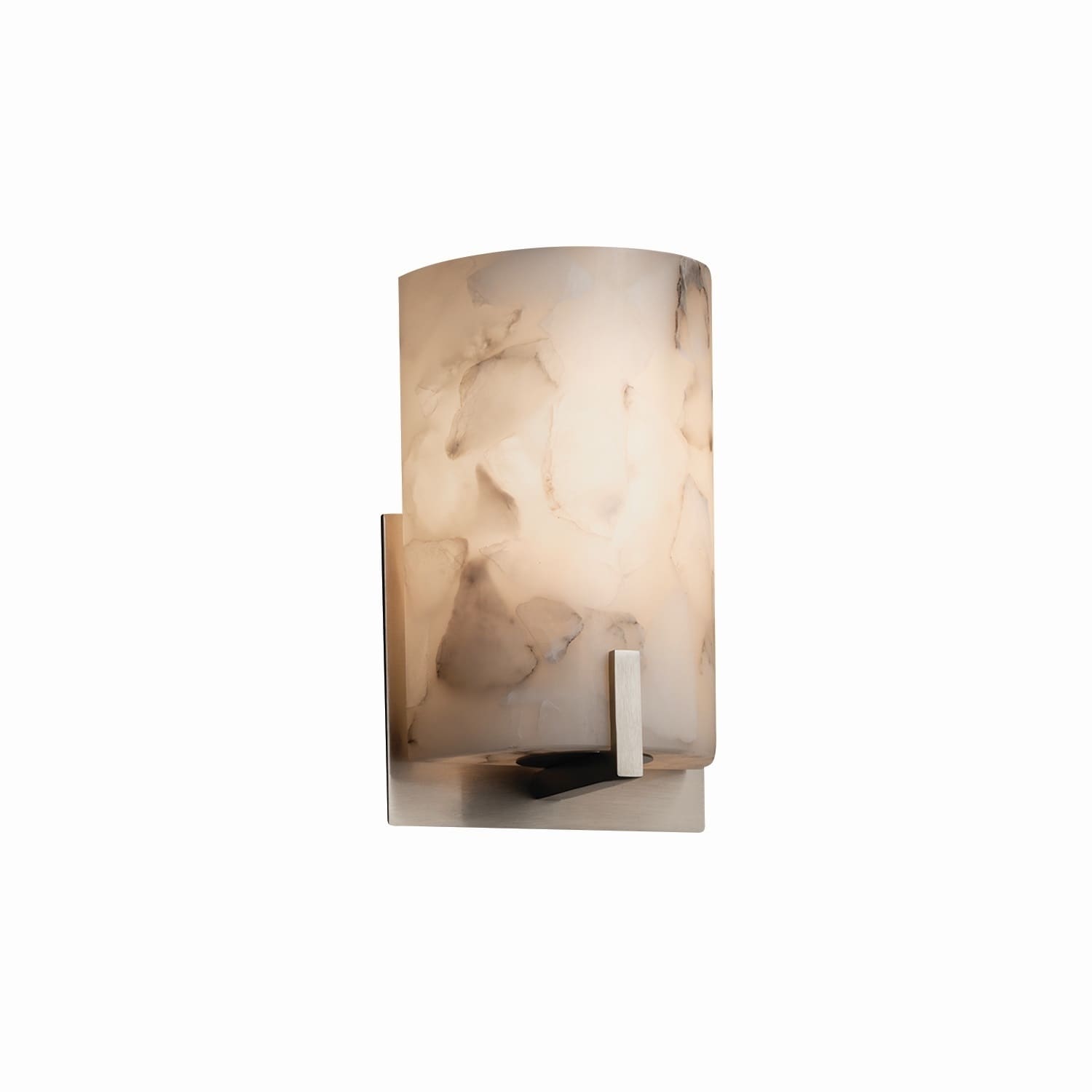 Justice Design Group Alabaster Rocks Century 1 Light Brushed Nickel Ada Wall Sconce