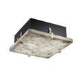 Justice Design Group Alabaster Rocks Clips 2 Light Brushed Nickel Flush Mount