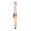 Justice Design Group Alabaster Rocks Era Brushed Nickel 30 Inch Led Linear Wall Bath Light Alabaster Rocks Shade