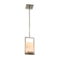 Justice Design Group Alabaster Rocks Laguna 1 Light Brushed Nickel Led Outdoor Pendant Alabaster Rocks Shade