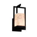 Justice Design Group Alabaster Rocks Laguna 1 Light Matte Black Led Outdoor Wall Sconce Alabaster Rocks Shade