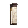 Justice Design Group Alabaster Rocks Pacific Dark Bronze Large Outdoor Led Wall Sconce