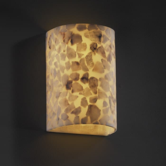 Justice Design Group Alabaster Rocks 2 Light No Metal Large Wall Sconce