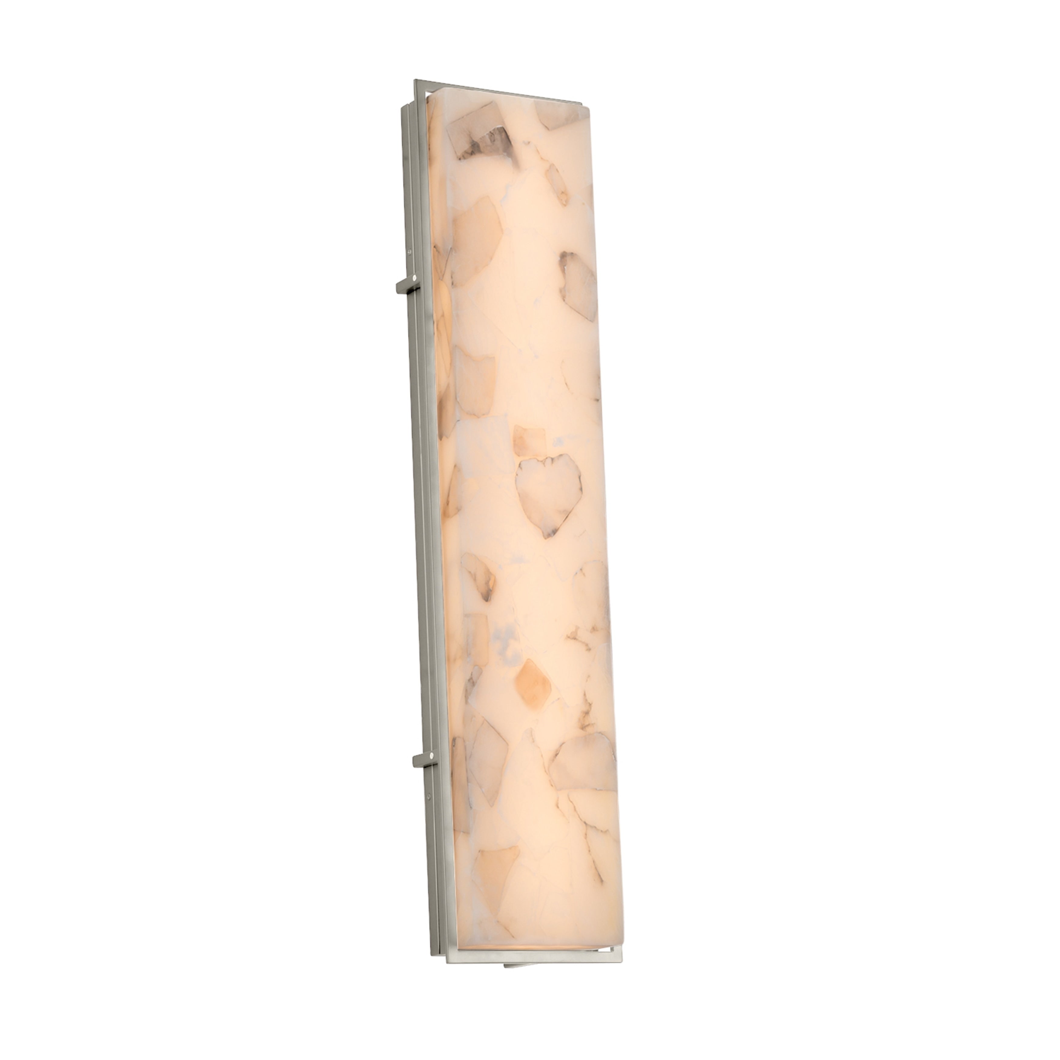Justice Design Group Alabaster Rocks Avalon 36 Inch Brushed Nickel Ada Led Outdoor Wall Sconce Alabaster Rocks Shade