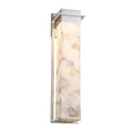 Justice Design Group Alabaster Rocks Pacific Brushed Nickel 24 Inch Led Outdoor Wall Sconce Alabaster Rocks Shade