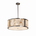 Justice Design Group Alabaster Rocks Tribeca 6 Light Brushed Nickel Pendant