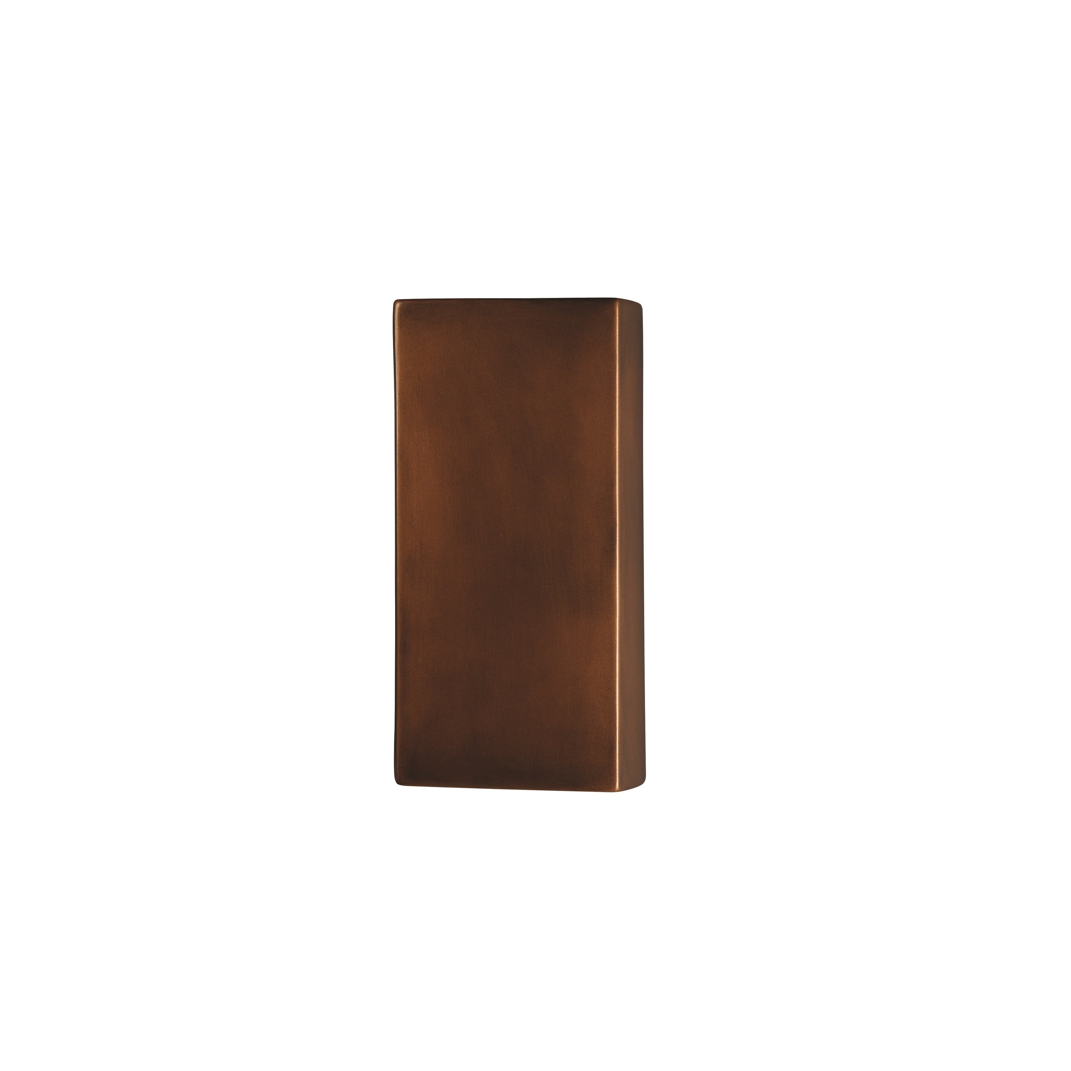 Justice Design Group Ambiance Ada Antique Copper Large Rectangle Wall Sconce